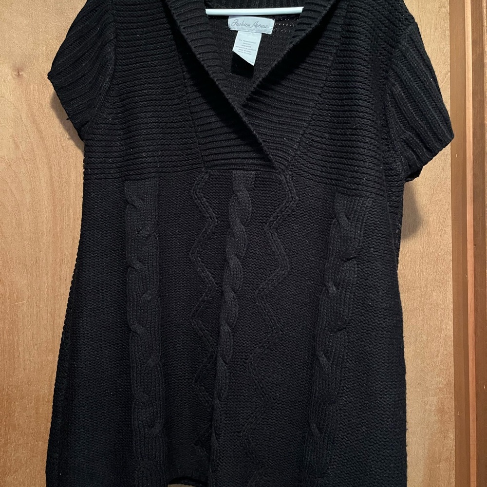 Coldwater Creek Black V-Neck Sweater